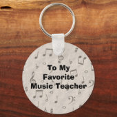 Porte-clés À mon professeur de musique favori (Recto)
