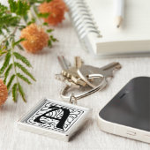 Porte-clés A Monogramm schwarz weiß (Côté)