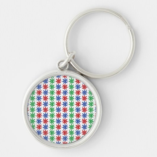 Porte-clés à motif abstrait étrange (Devant)