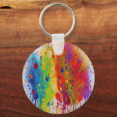 Porte-clés à motif Pride Drip (Recto)