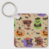 Porte-clés à motif vintage Halloween (Recto)