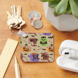 Porte-clés à motif vintage Halloween