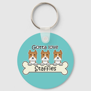 Porte-clés A obtenu d'aimer Staffies
