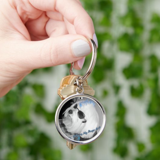 Porte-clés À où mes chiens ? (main)