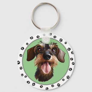 Porte-clés À poils durs Dachshund