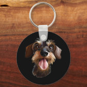 Porte-clés À poils durs Dachshund (Recto)
