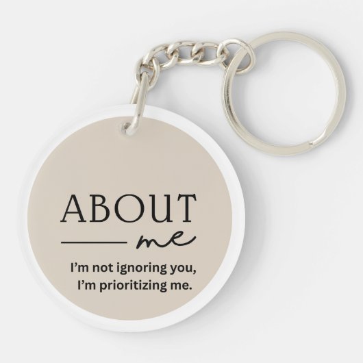 Porte-clés À propos de moi (Dos)