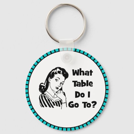 Porte-clés À Quelle Table Ai-Je Accès ? (Recto)