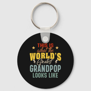 Porte-clés À quoi ressemble le meilleur grand-père du monde p