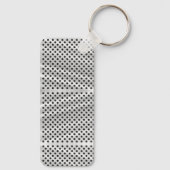 Porte-clés A rectangular keychain with a metal ring (Verso)