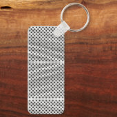 Porte-clés A rectangular keychain with a metal ring (Verso)