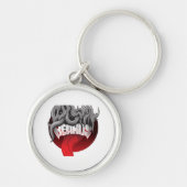 Porte-clés A round keychain with a design (Devant)