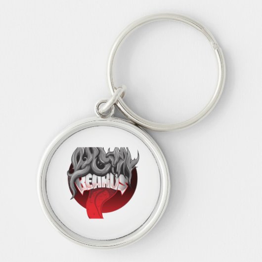 Porte-clés A round keychain with a design (Devant)