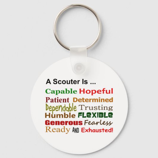 Porte-clés A Scouter Is … Keychain (Spoof on the Scout Law) (Recto)