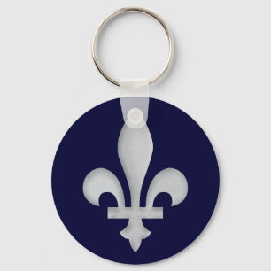 Porte-clés A Silver Fleur-de-lys Keychain