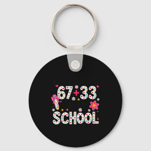 Porte-clés A survécu 67+33 jours d'école enseignant 100 jours
