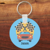 Porte-clés à thème de course automobile (Recto)