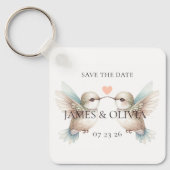 Porte-clés à thème de mariage Photo Save the Date (Recto)