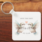Porte-clés à thème de mariage Photo Save the Date (Recto)