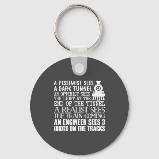 Porte-clés A Train Engineer And 3 Idiots Funny Joke  (Recto)