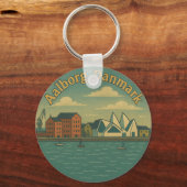 Porte-clés Aalborg Denmark Cityscape (Verso)