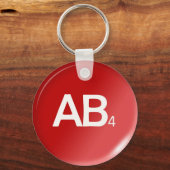 Porte-clés ab4 humain goutte groupe sanguin médecine (Recto)