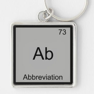 Porte-clés Ab - Abréviation Symbole d'élément de chimie drôle