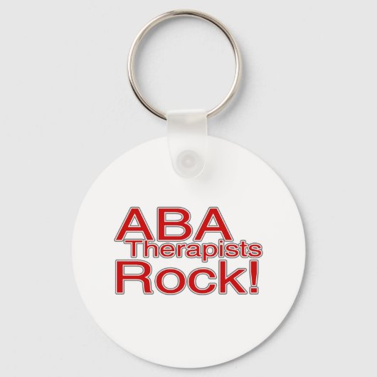 Porte-clés ABA Therapists Rock (Rouge) (Recto)