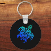 Porte-clés Abaco Tribal Sea Turtle Bahamas Beach Vacation  (Recto)