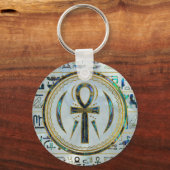 Porte-clés Abalone Shell Egyptian Ankh Cross symbole (Recto)