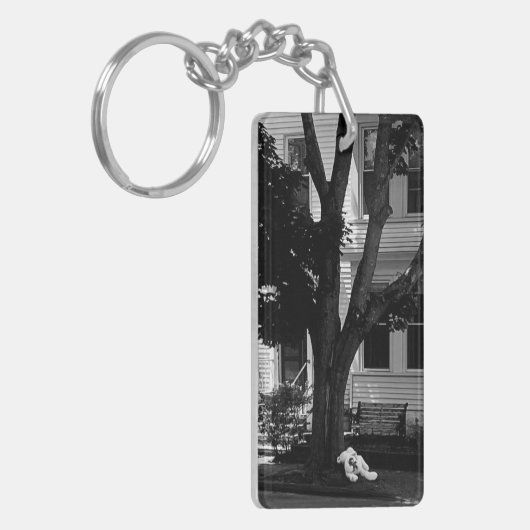 Porte-clés Abandoned Stuffed Teddy Bear Under Tree (Devant gauche)