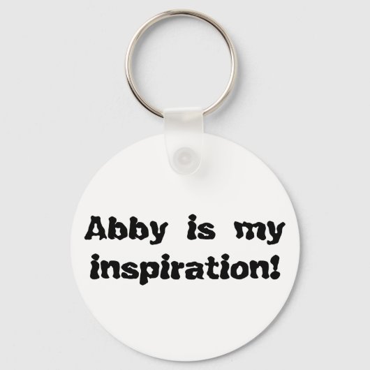 Porte-clés Abby est mon inspiration (Recto)