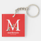 Porte-clés ABC du Dr Seuss : Lettre M - Blanc | Ajouter Votre (Dos)