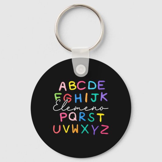 Porte-clés Abc Elemeno Professeur de maternelle Garçon Fille (Recto)