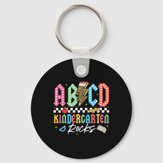 Porte-clés Abcd Kindergarten Rocks Pencil Lightning Teachers  (Recto)