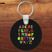 Porte-clés Abcs Learning Kindergarten Teacher Funny Halloween (Recto)