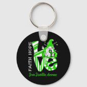 Porte-clés Abee Gnome Love Incapacité cérébrale Sensibilisati (Verso)