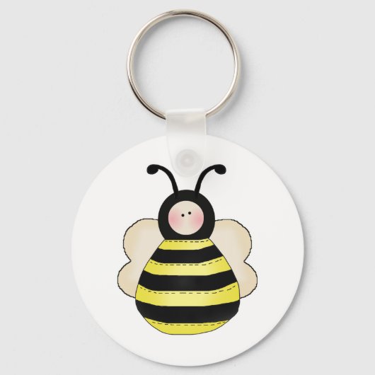 Porte-clés abeille à bosse ronde mignonne (Recto)