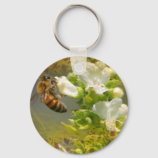 Porte-clés Abeille à fleurs (Recto)