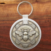 Porte-clés Abeille argentée (Recto)