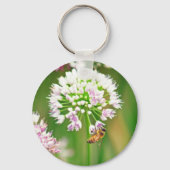 Porte-clés Abeille avec violet Allium Garden Flower Motivatio (Verso)