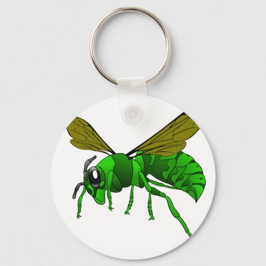 Porte-clés Abeille de guêpe verte et citron vert (Recto)
