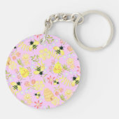 Porte-clés Abeille de miel rose (Dos)