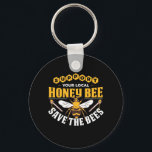 Porte-clés Abeille de miel sauve les abeilles<br><div class="desc">Abeille de miel sauve les abeilles</div>