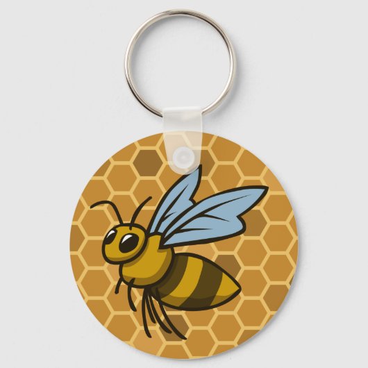 Porte-clés Abeille de nid d'abeille (Recto)