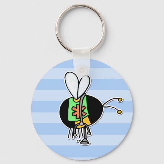 Porte-clés abeille du travailleur - paramédical (Recto)