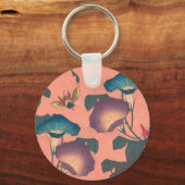 Porte-clés Abeille et Fleur Art japonais asiatique (Recto)