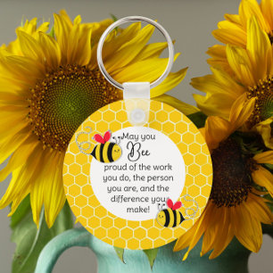 Porte-clés Abeille Fière Enseignant Appréciation cadeau