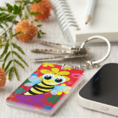 Porte-clés Abeille heureuse (Devant droit)