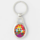 Porte-clés Abeille heureuse (Devant)